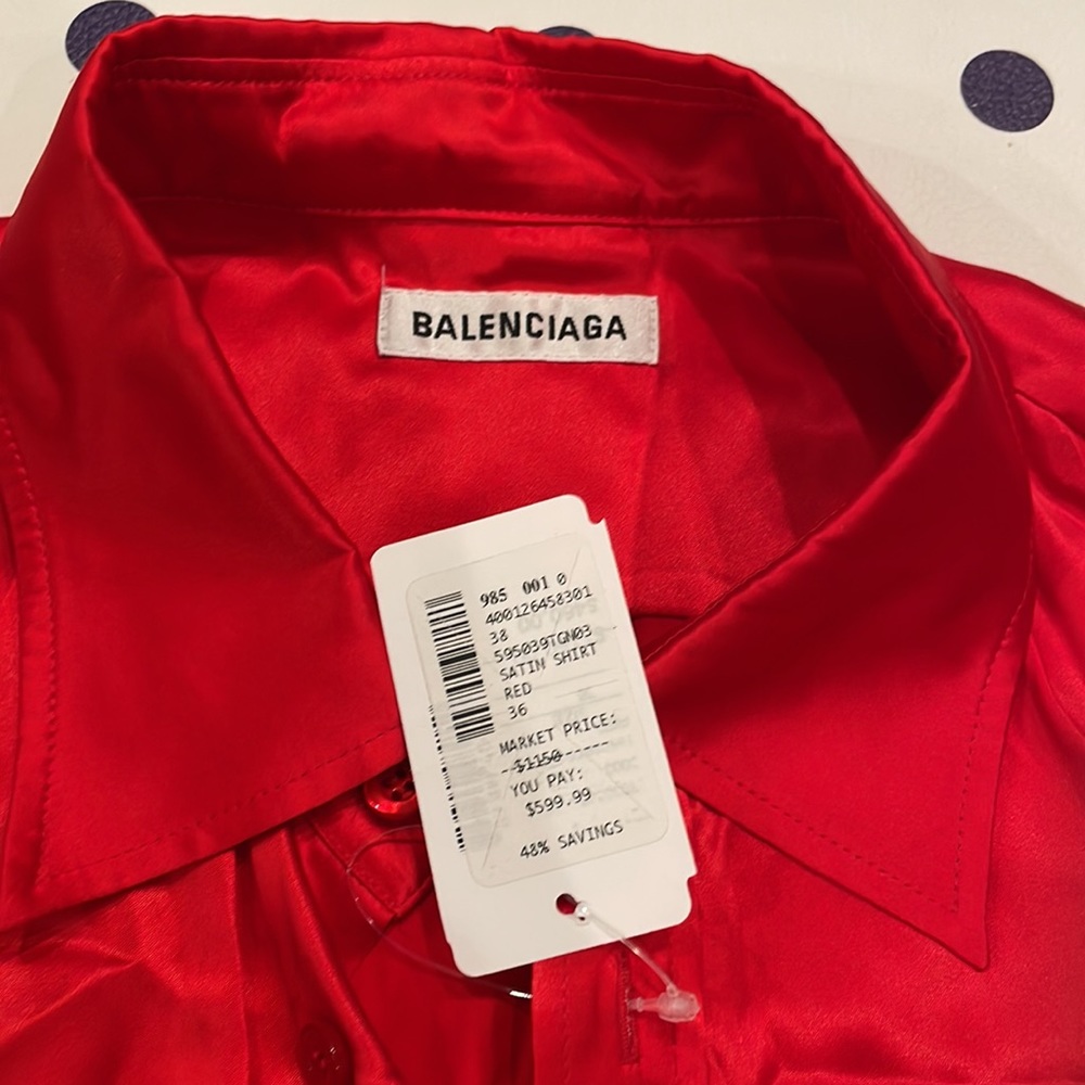 Balenciaga Silk Satin Shirt - Picture 3 of 5